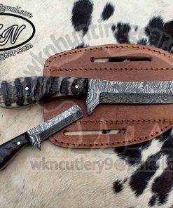 Custom Made Damascus Steel Bull Cutters knives set...