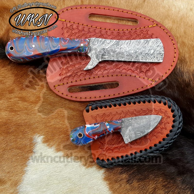 Damascus Steel Bull Cutter knife Set - WKN Hunting Gears