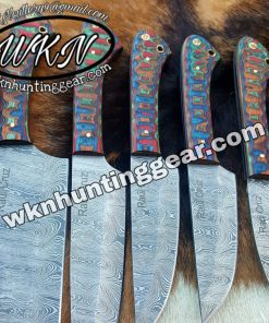 Custom Hand Made Chefs Knives Made of Damascus Steel