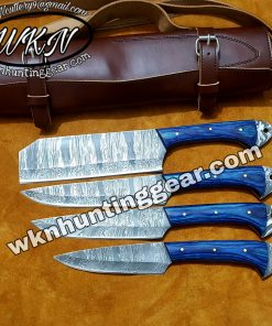 Custom made Damascus Steel Chef knives set...