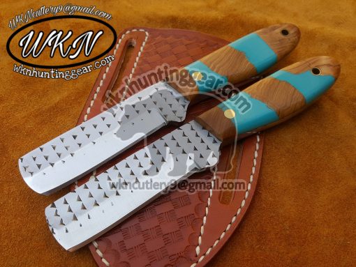 Custom Made Horse Rasp Steel Bull Cutter Knives set...