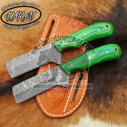 damascus bull cutter knives set