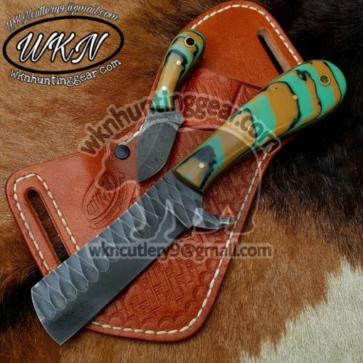 Custom Made 1095 Steel Bull Cutter and Skinner knives set...