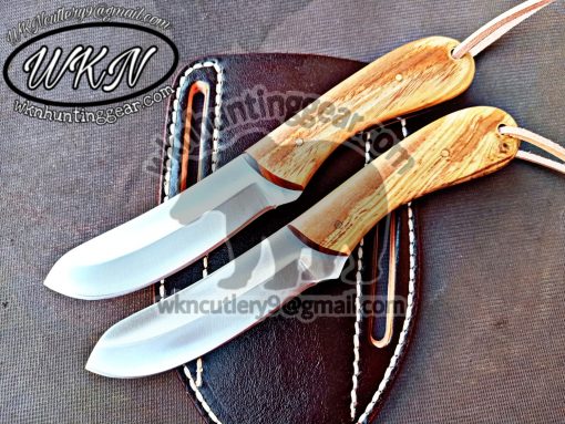 Custom Made 440c Fixed Blades Cowboy and Skinner knives Set...
