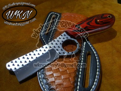 Custom Made Horse Rasp Steel Fixed Blade Pistol Cutter knife...