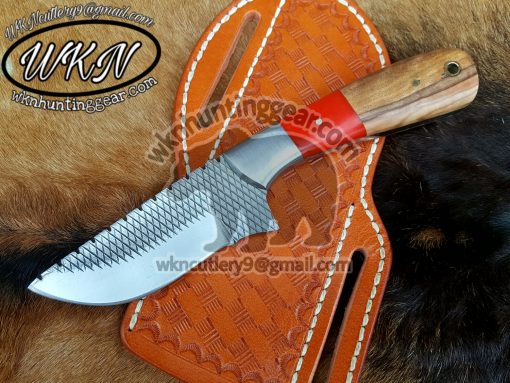 Custom Made Horse Rasp Steel Fixed Blade Cowboy Skinner knife...