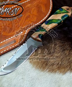 Custom Made 1095 Steel File Stemp Cowboy and Skinner knives set...