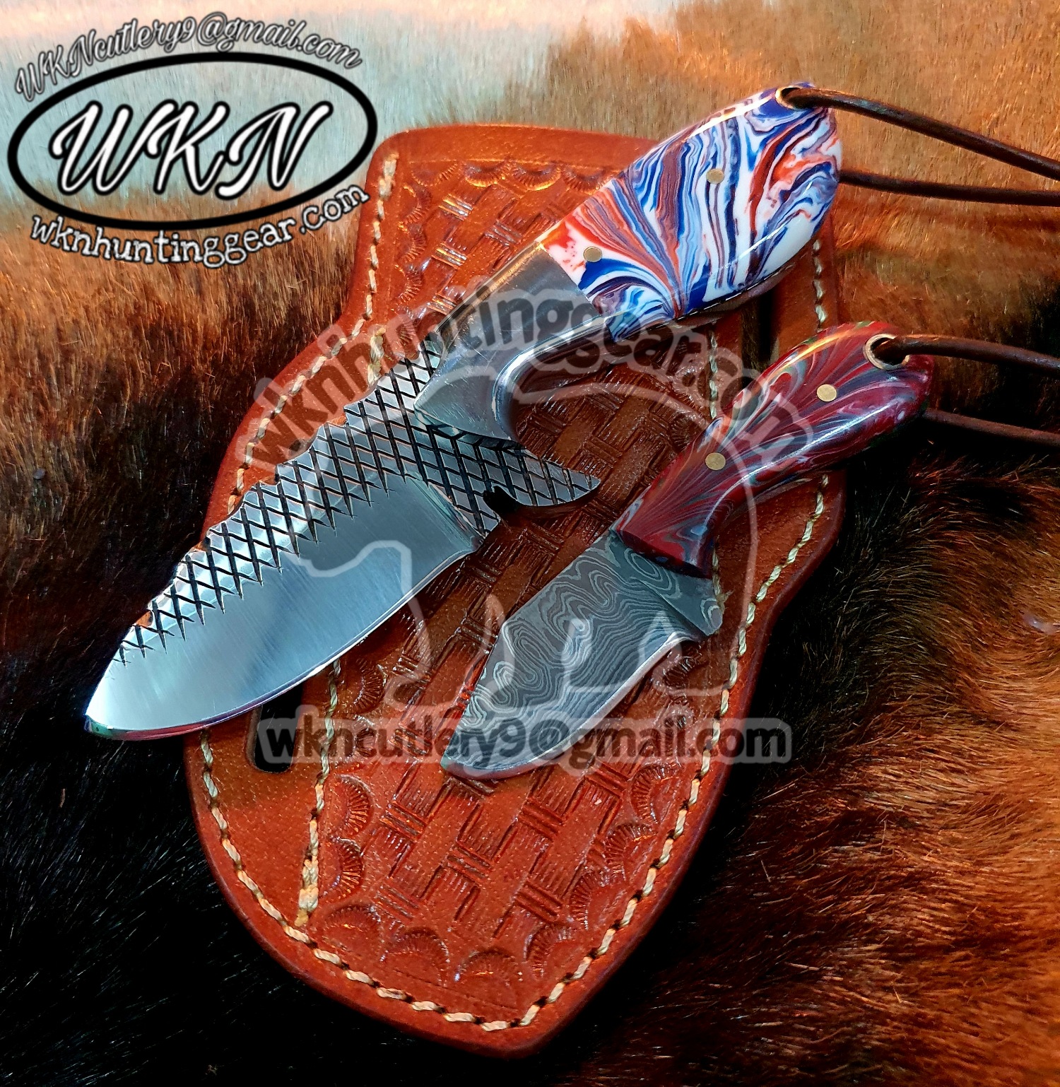 Custom Handmade Horse Rasp Stainless Steel Fixed Blades Cowboy and