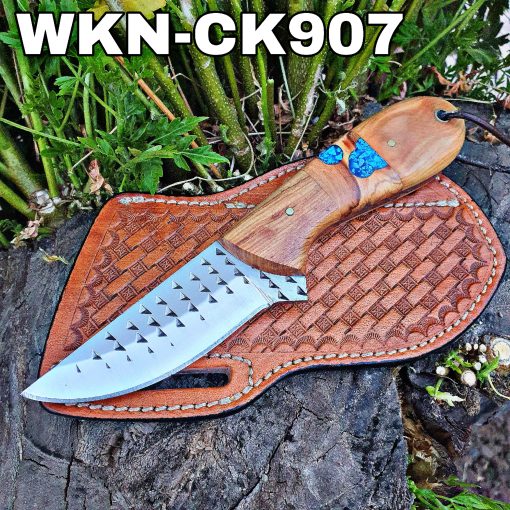 Custom Made Horse Rasp Stainless Steel Fixed Blade Western Cowboy and Skinner knife...