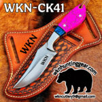 Custom Handmade Cowboy knife N690 Stainless Steel with Custom Leather Sheath. (Copy)