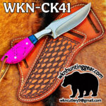 Custom Handmade Cowboy knife N690 Stainless Steel with Custom Leather Sheath. (Copy) - Image 2
