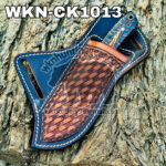 handmade damascus steel cowboy knife. - Image 3