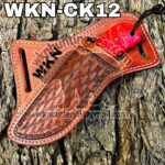 Handmade Cowboy knife Horse Rasp Steel Fixed Blade With Custom Initials On The Blade and Sheath. Just Write Your Initials In The Note.. - Image 2