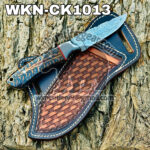 handmade damascus steel cowboy knife. - Image 2