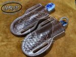 Custom Made Damascus Steel Bull Cutter and Cowboy Skinner knives set... - Image 4