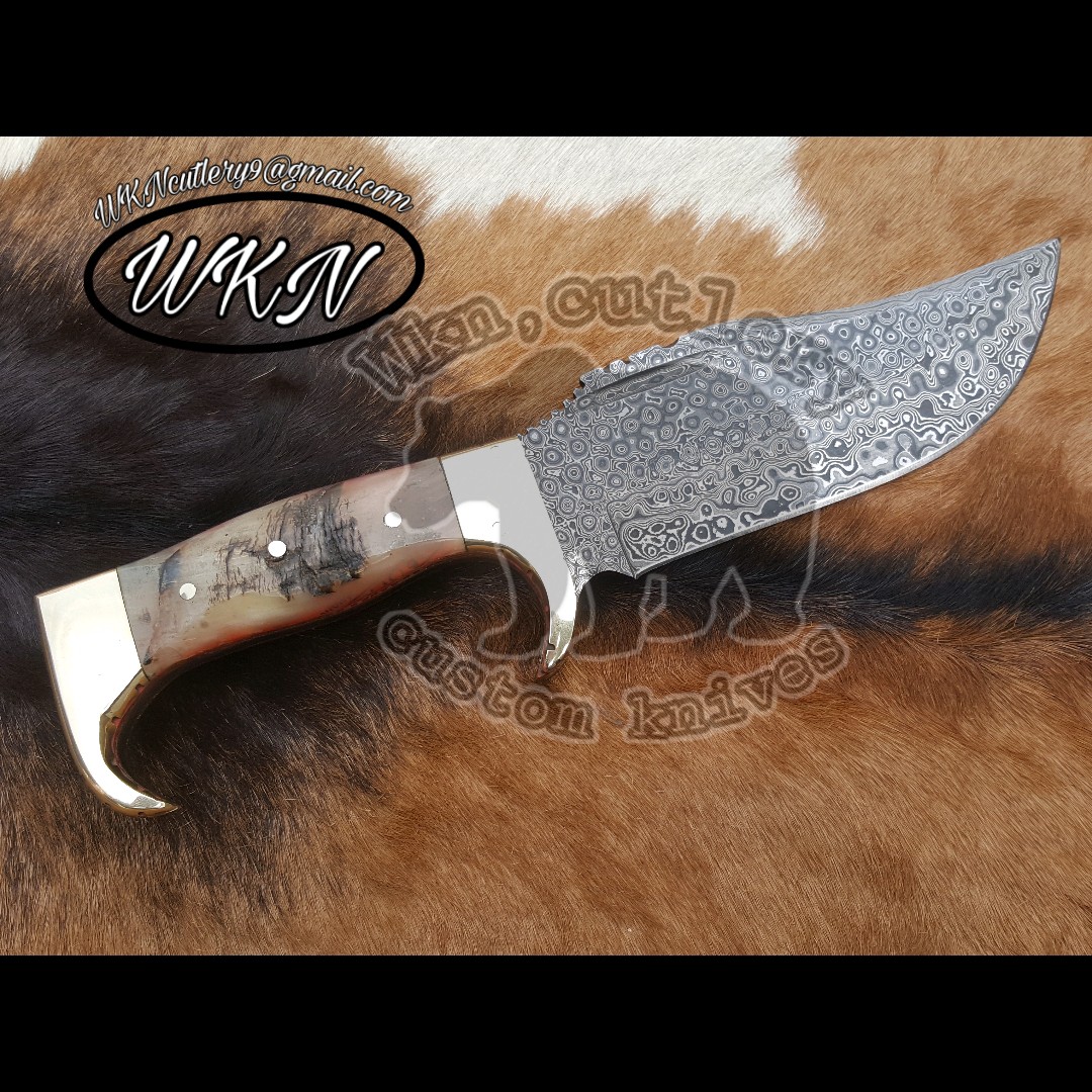 PicsArt_02-24-09.42.51 Damascus Steel Hunting Knife - Image 1