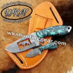 Damascus Steel Dog Cut Out Skinner knives set..