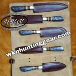 Custom made Damascus Steel Chef knives set. - Image 4
