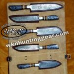 Custom made Damascus Steel Chef knives set. - Image 3