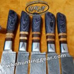 Custom made Damascus Steel Chef knives set. - Image 2