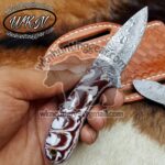 handmade damascus steel cowboy knives. - Image 2