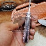 handmade damascus steel cowboy knives. - Image 3