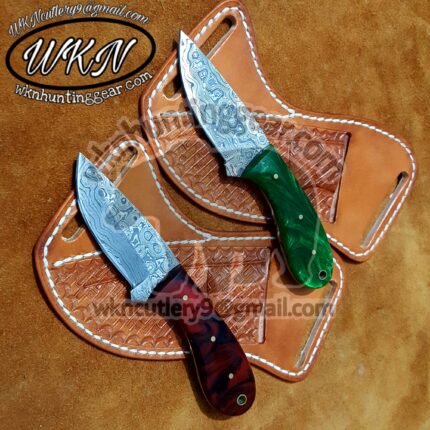 Custom Made Damascus Steel Cowboy knives set...