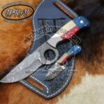 handmade damascus steel cowboy knives.