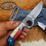 handmade damascus steel cowboy knives. - Image 2