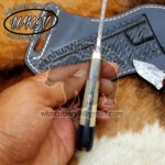 handmade damascus steel cowboy knives. - Image 3