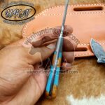 Custom Made Damascus Steel Pistol Cutter and Skinner knives set... - Image 3