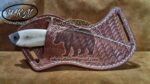 handmade damascus steel cowboy knife. - Image 3