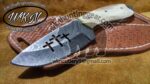 handmade damascus steel cowboy knife.