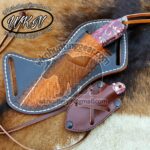 handmade damascus steel cowboy knives set. - Image 4