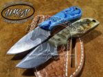 Custom Made Damascus Steel Cowboy knives.