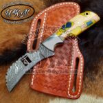 Custom Hawkbill Knife (Lineman knife) Made with Damascus Steel