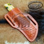 Custom Hawkbill Knife (Lineman knife) Made with Damascus Steel - Image 4