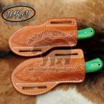 Custom Made Damascus Steel Bull Cutter knives set... - Image 4