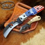 Custom Made High Carbon 1095 High Carbon With File Stemp Steel Hawksbill Lineman Pocket and Skinner knives set...
