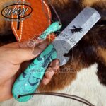 Custom Made Damascus Steel Fixed Blades Cowboy Bull Riding and Skinner knives set...