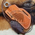 Custom Made Damascus Steel Fixed Blades Hawksbill Lineman and Skinner knives set... - Image 4