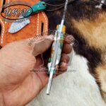 Custom Made Damascus Steel Fixed Blades Hawksbill Lineman and Skinner knives set... - Image 3