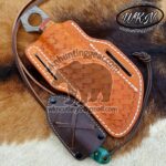 Custom Made Damascus Steel Fixed Blades Hawksbill Lineman and Skinner knives set... - Image 4