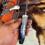 Custom Made Damascus Steel Fixed Blades Cowboy and Skinner knives set... - Image 3