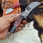 Custom Made Damascus Steel Fixed Blades Hawksbill Lineman and Skinner knives set... - Image 2