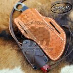 Custom Made Damascus Steel Fixed Blades Hawksbill Lineman and Skinner knives set... - Image 4