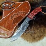 Custom Made Damascus Steel Fixed Blade Cowboy and Skinner knife...
