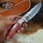 Custom Made Damascus Steel Fixed Blade Cowboy and Skinner knife... - Image 2