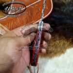 Custom Made Damascus Steel Fixed Blade Cowboy and Skinner knife... - Image 3