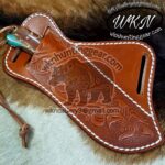 Custom Made Damascus Steel Fixed Blade Cowboy and Skinner knife... - Image 4